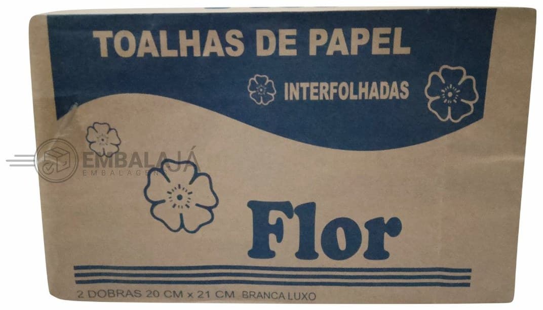 Toalha de Papel Interfolhada Flor 100% Celulose