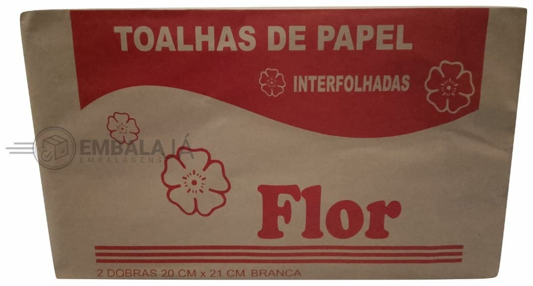 Toalha de Papel Interfolhada Flor Branca