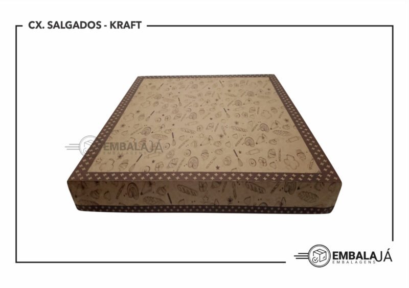 Caixa para Doces e Salgados Grande em Papel Kraft Natural – Funcionalidade e Sustentabilidade