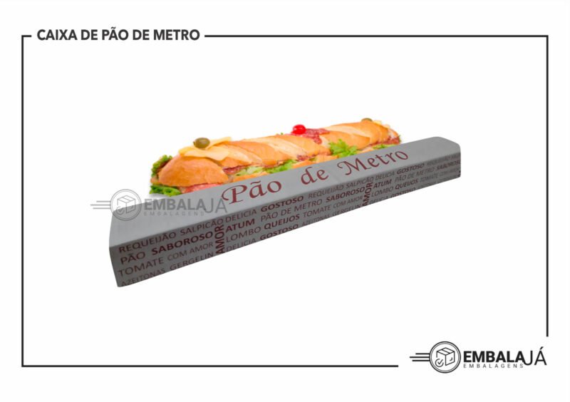 Caixa para Pão de Metro em Papel Cartão Triplex/Micro Ondulado – Grande e Segura